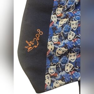 A Fish Named Fred Statement Vest With Clown Patterened Lining & Unique Details